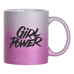 Glitteres színátmenetes bögre ezüst-rózsaszín