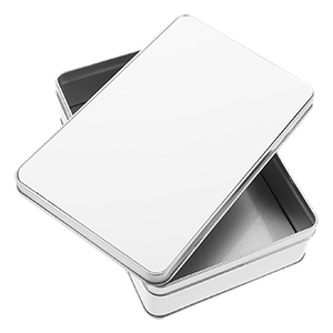 Téglalap alakú fémdoboz – Ezüst színben