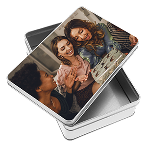 Téglalap alakú fémdoboz – Ezüst színben