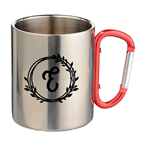 Fémbögre karabineres piros füllel