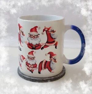 Jógázó télapó bögre