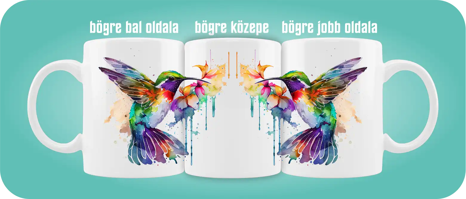 Egyedi színes bögre