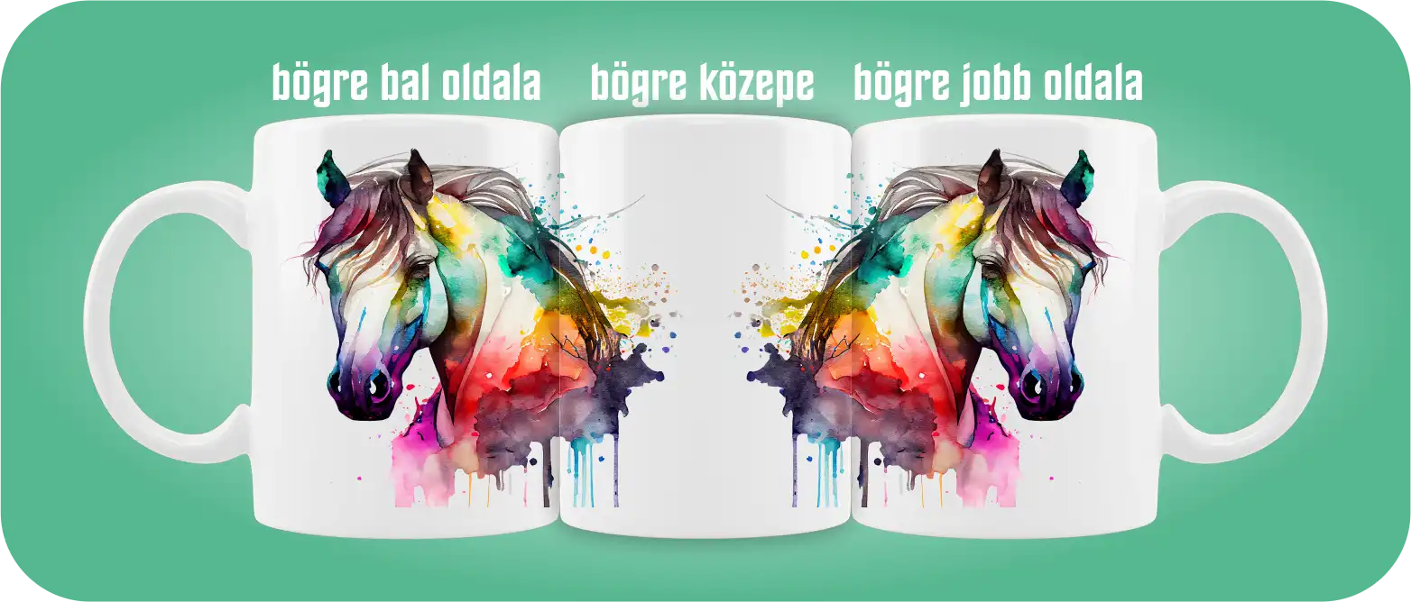 Egyedi színes bögre