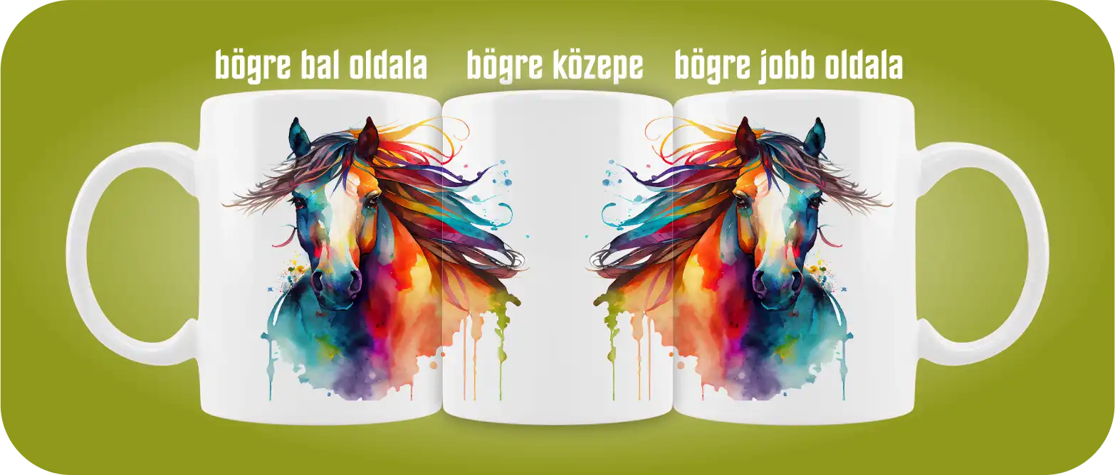 Egyedi színes bögre
