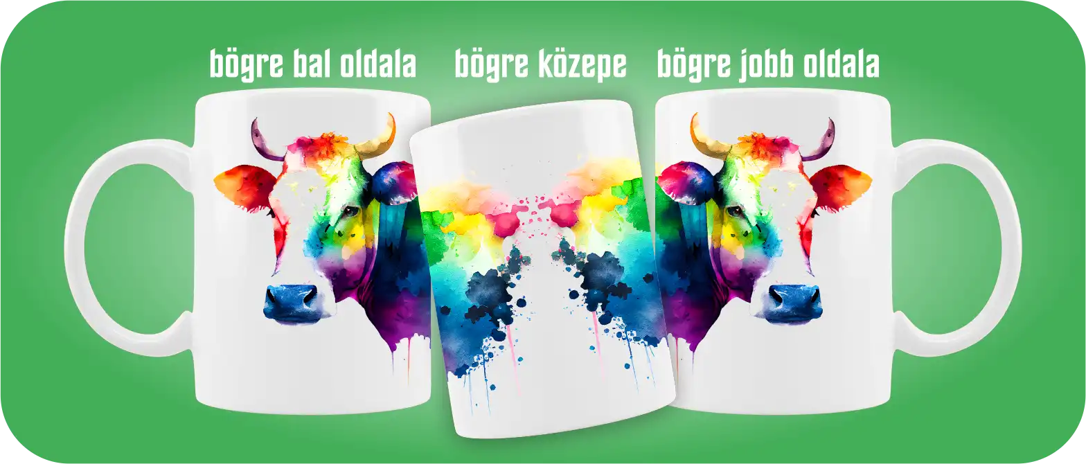 Egyedi színes bögre