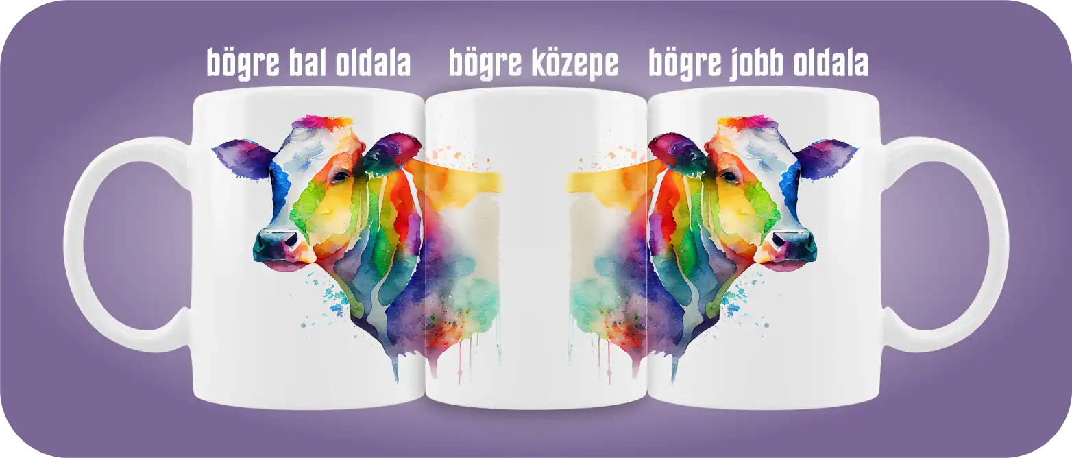 Egyedi színes bögre