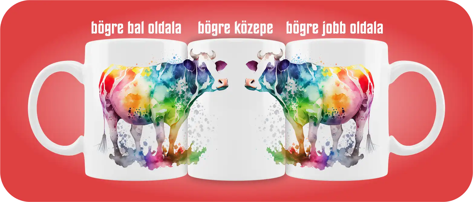 Egyedi színes bögre