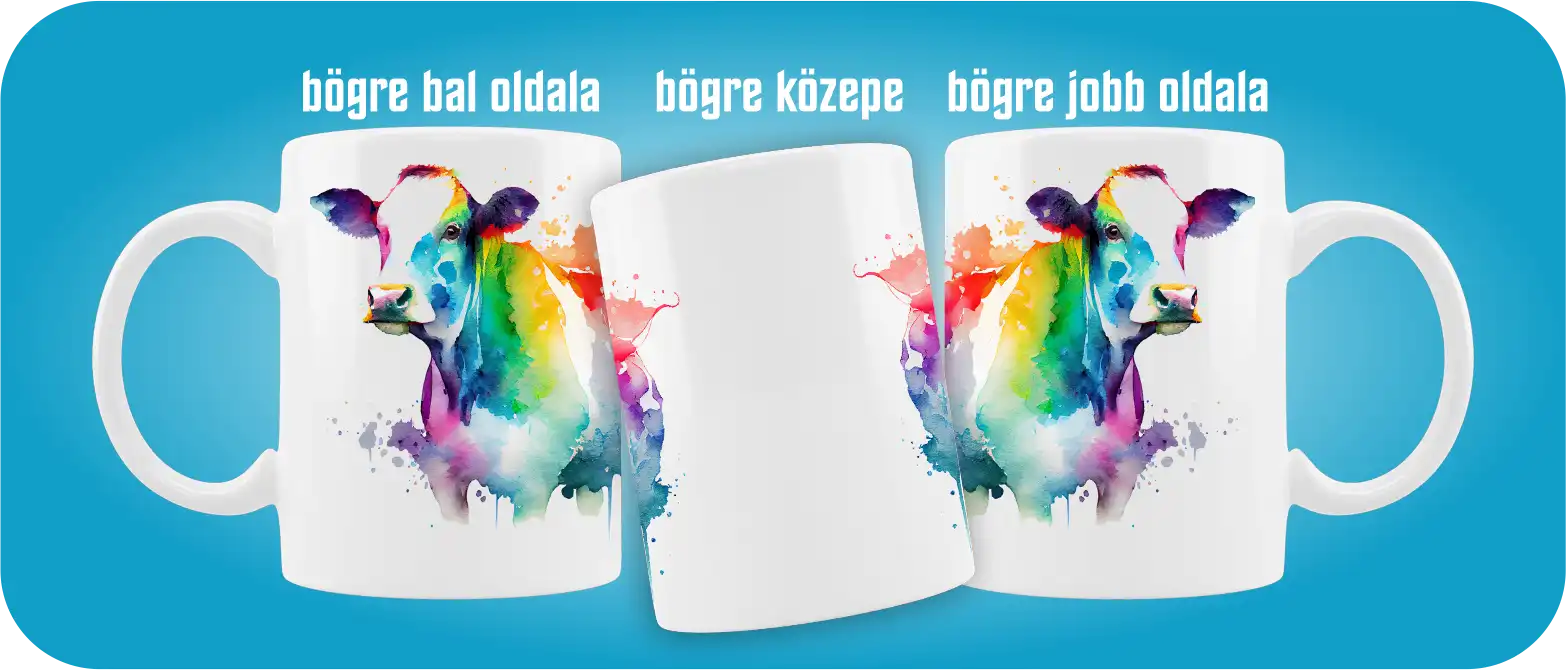 Egyedi színes bögre