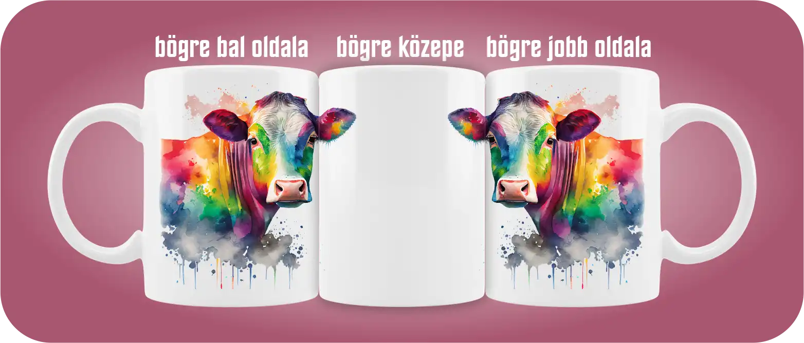 Egyedi színes bögre