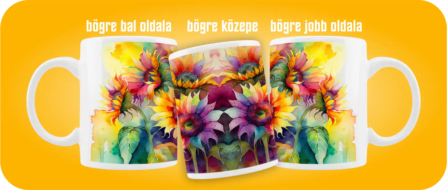 Egyedi színes bögre