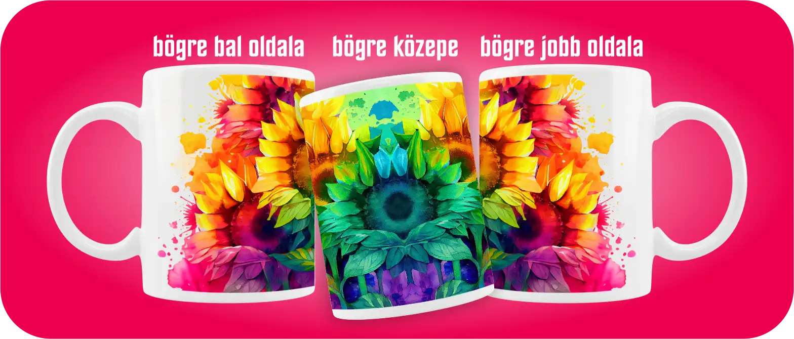 Egyedi színes bögre