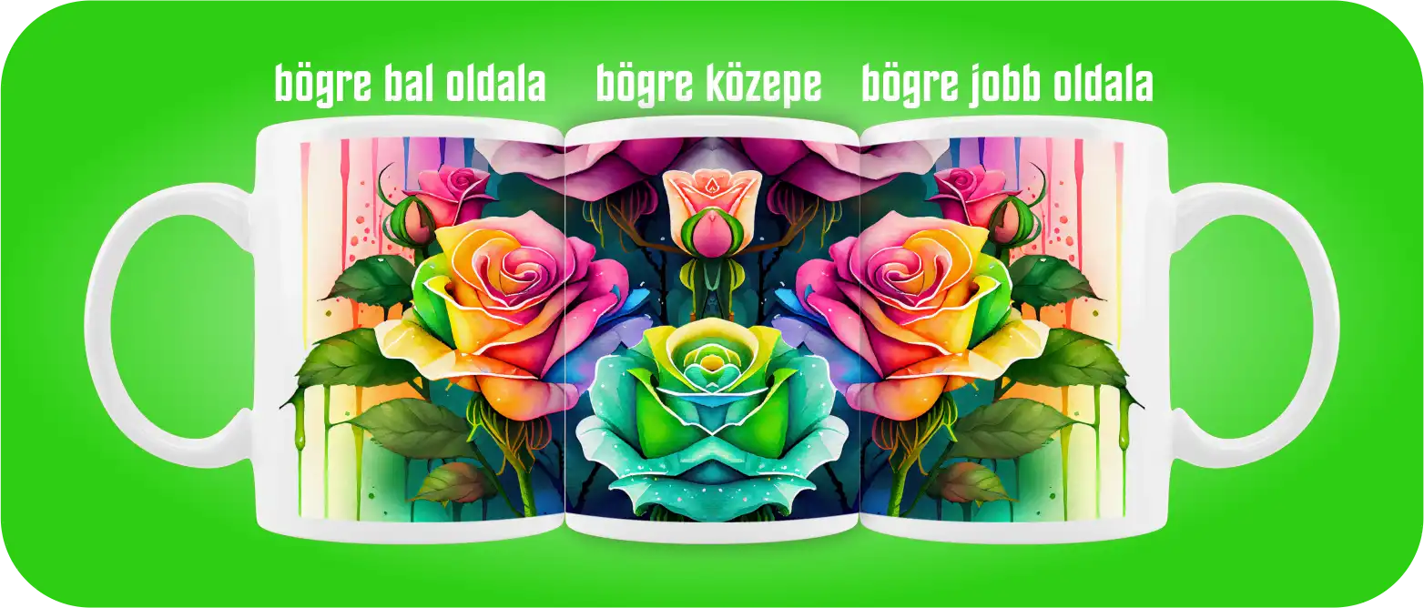 Egyedi színes bögre