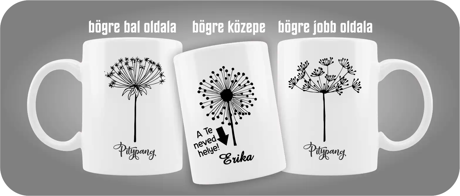 Fekete fehér bögre