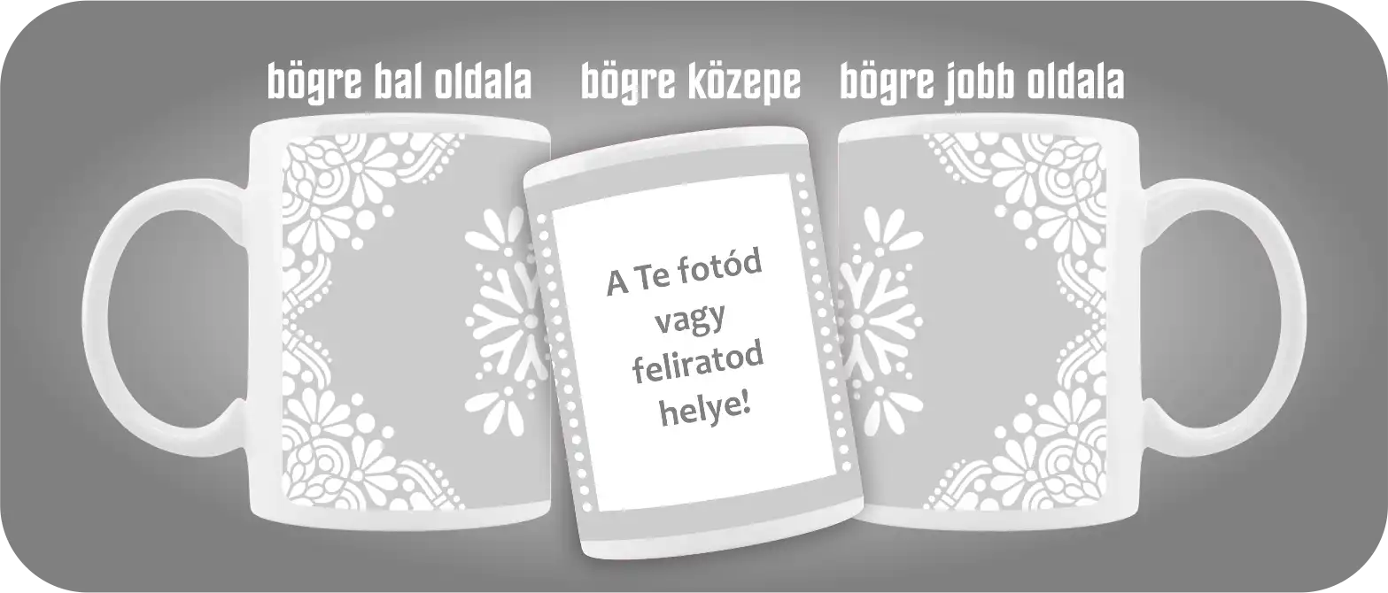 Bögre csipke mintával