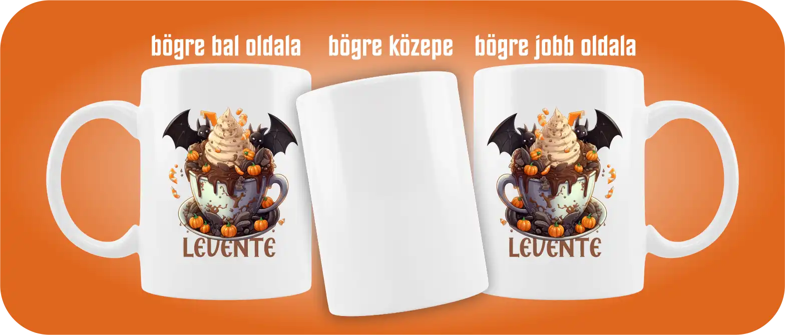 Halloween mintás bögre