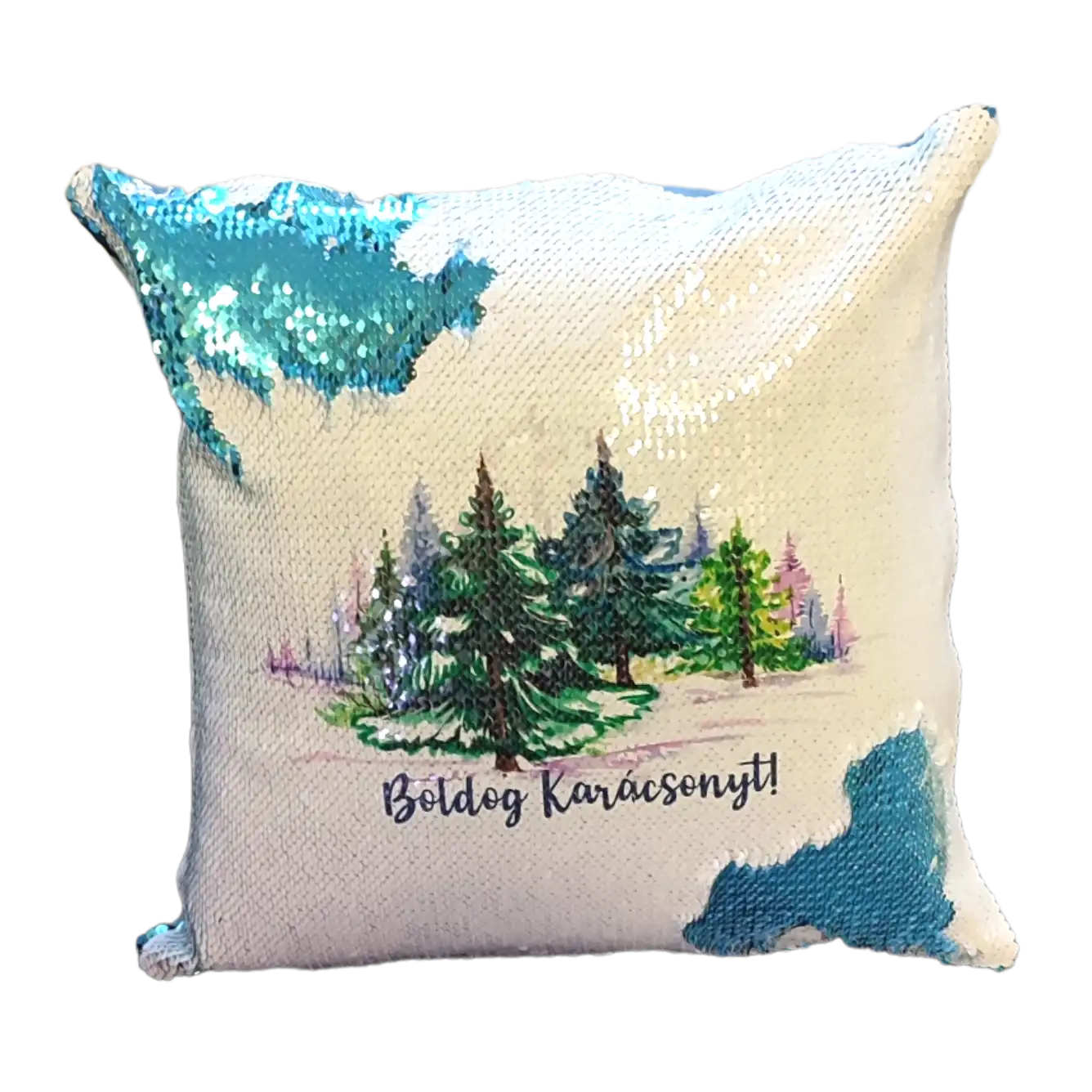 Párna karácsonyi mintával