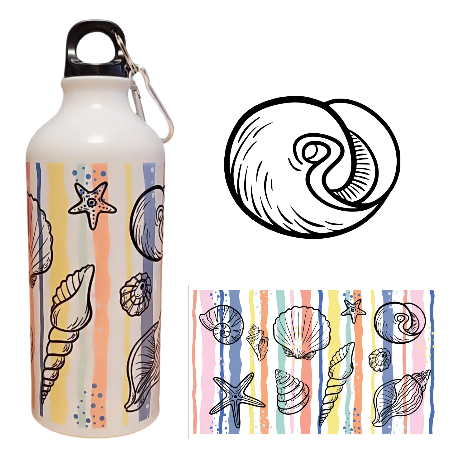 Kulacs kagyló mintával