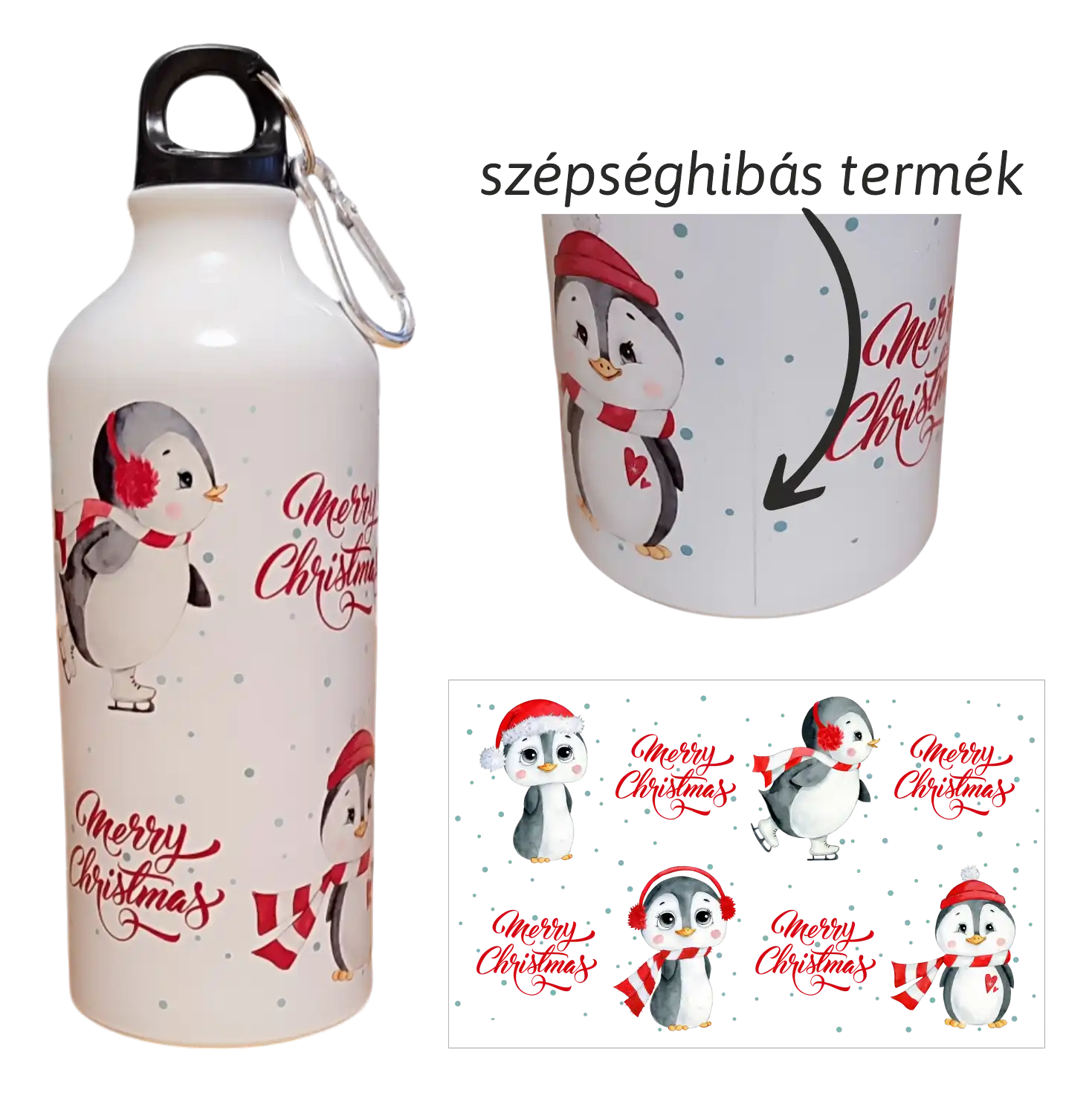 Kulacs pingvin mintával