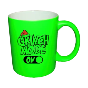 Neon bögre Grinch mintával – Grinch mode on