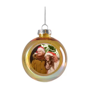 Karácsonyi átlátszó gömb – arany
